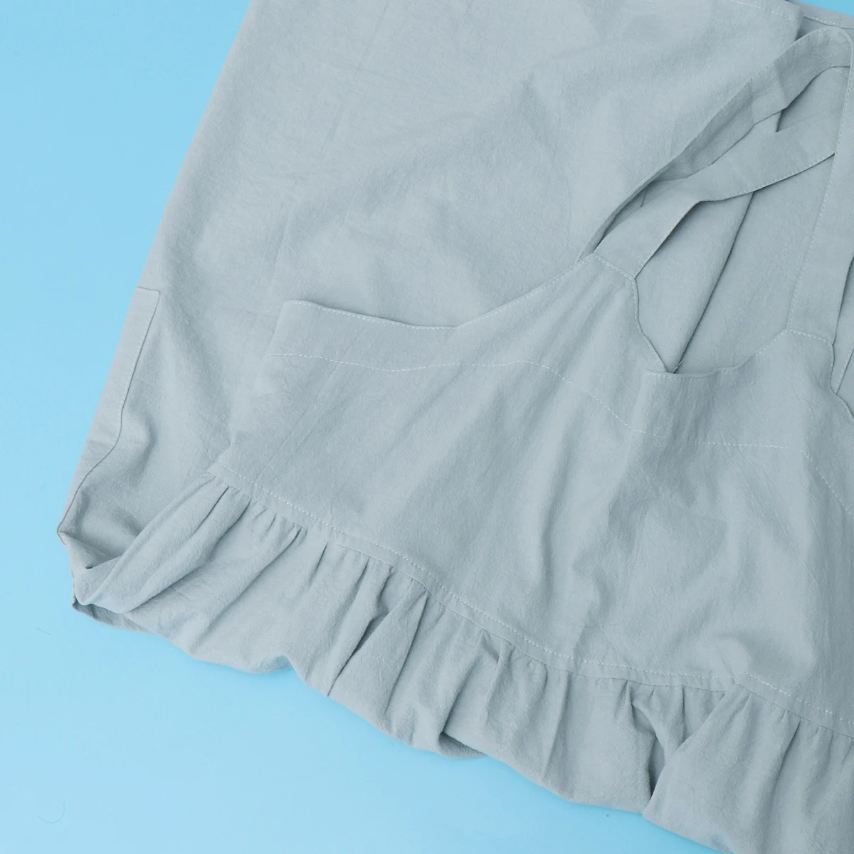 

1pc Cotton Linen Tall Waist Long Flower Shop Apron Dirt Oil Resistant For Kitchen Home Camping Flower Shop Cooking Workwear