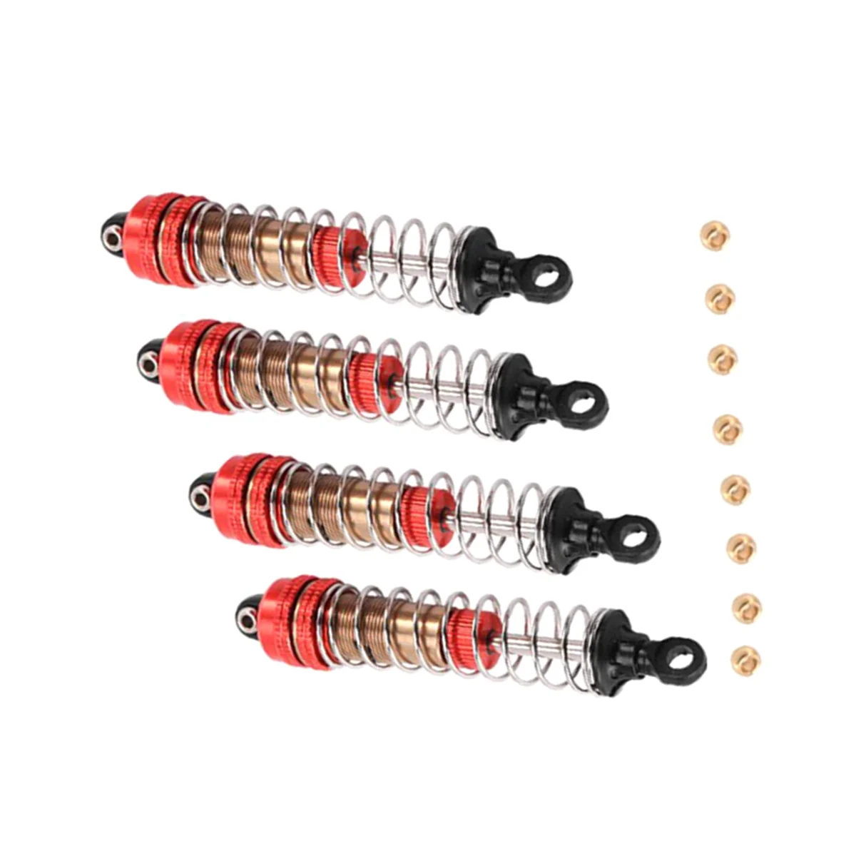 4Pcs Metal Shock Absorbers Damper for XLF X03 X04 X-03 X-04 1/10 RC Car Monster Truck Upgrade Parts Accessories,Red