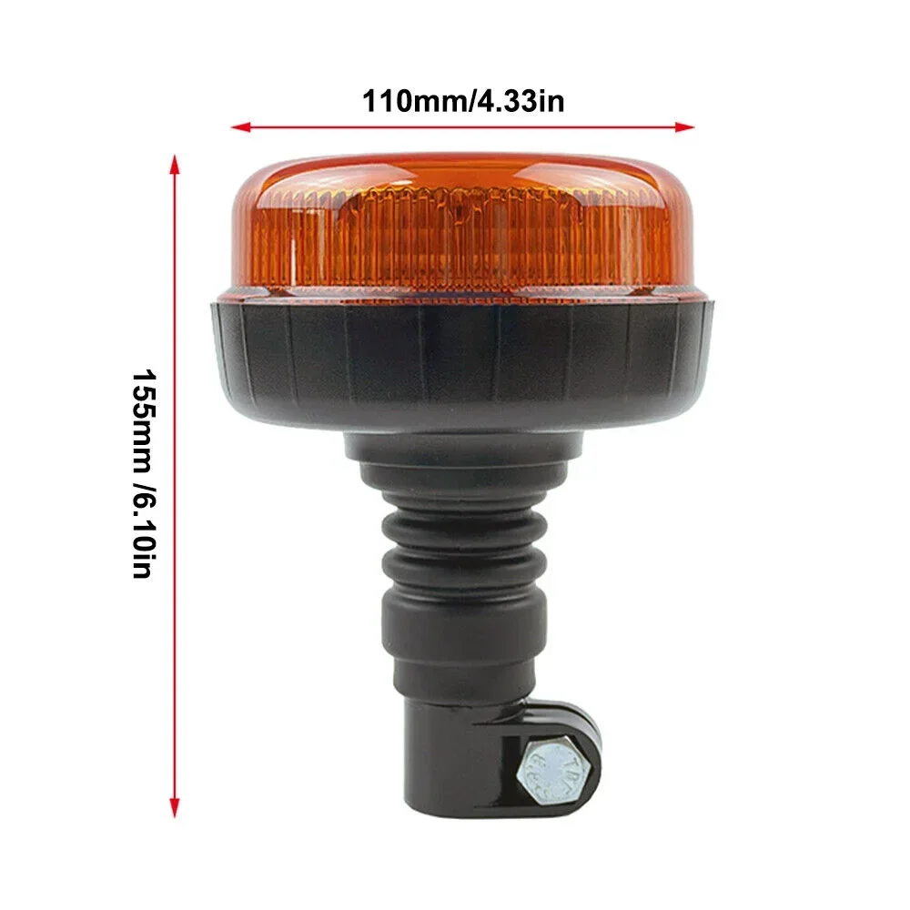 1/2pcs 12V 24V Amber Warning Emergency Strobe Light W/ Screws Flashing Beacon Rotating Police LED Car Truck Tractor Accessories
