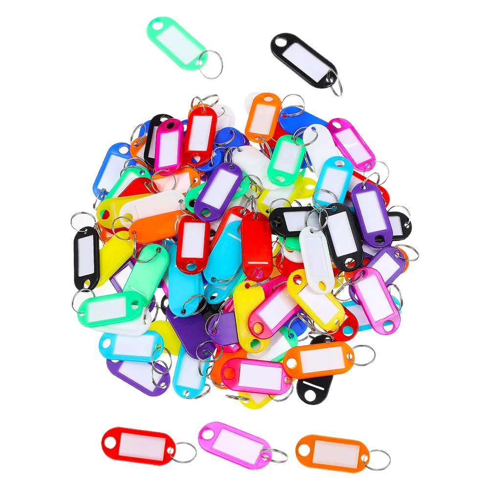 200 Pcs Key Tag Identifiers Covers Multi-function Labels Tags Hotel with Luggage Keyring