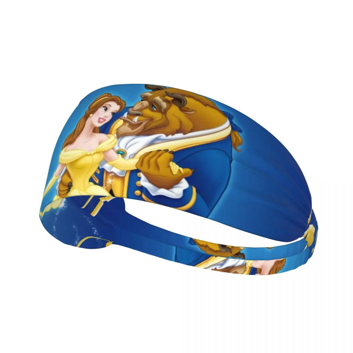

Custom Beauty And The Beast Training Sweatband Non Slip Quick Drying Romantic Fantasy Song And Dance Movies Headband Football