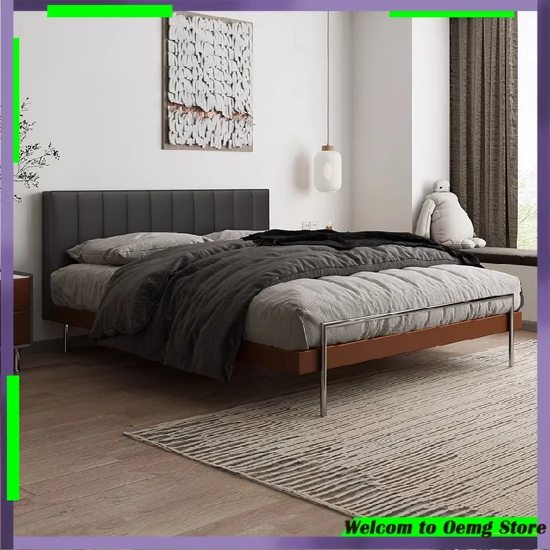 

Upholstered Luxury Bed Japanese Headboard Side Table Double Bed Sleeping Frame Muebles Para Dormitorio Bedroom Set Furniture