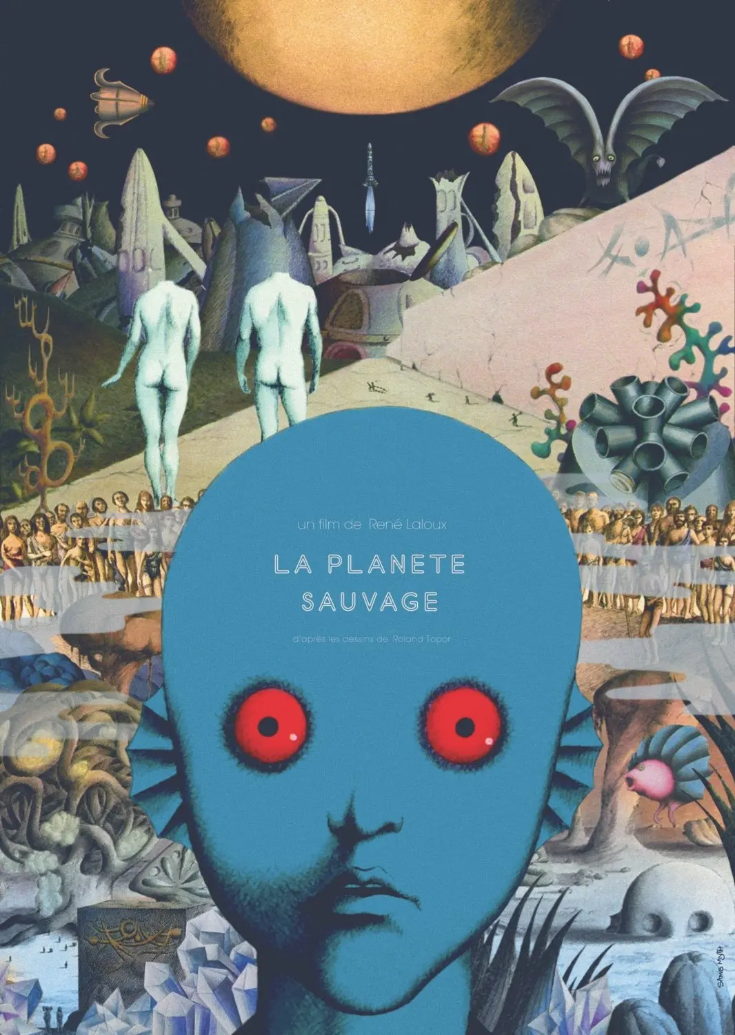 Fantastische Planeet La Planete Sauvage Sci-fi Klassieke film Zijdeposter Muurschildering Home Decor