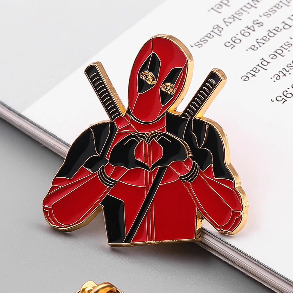 Deadpool Pins Badge Cosplay Superhero Cartoon Costumes Accessories Cute Brooch Pin Gifts Collectible Props