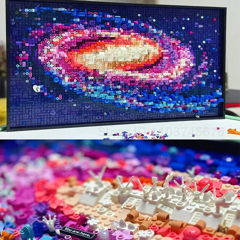 

Pixel Art Paintings Bricks 31212 Sets The Milky Way Galaxy Building Blocks Mosaic Picture Decoration Toys Adult Kid Gift