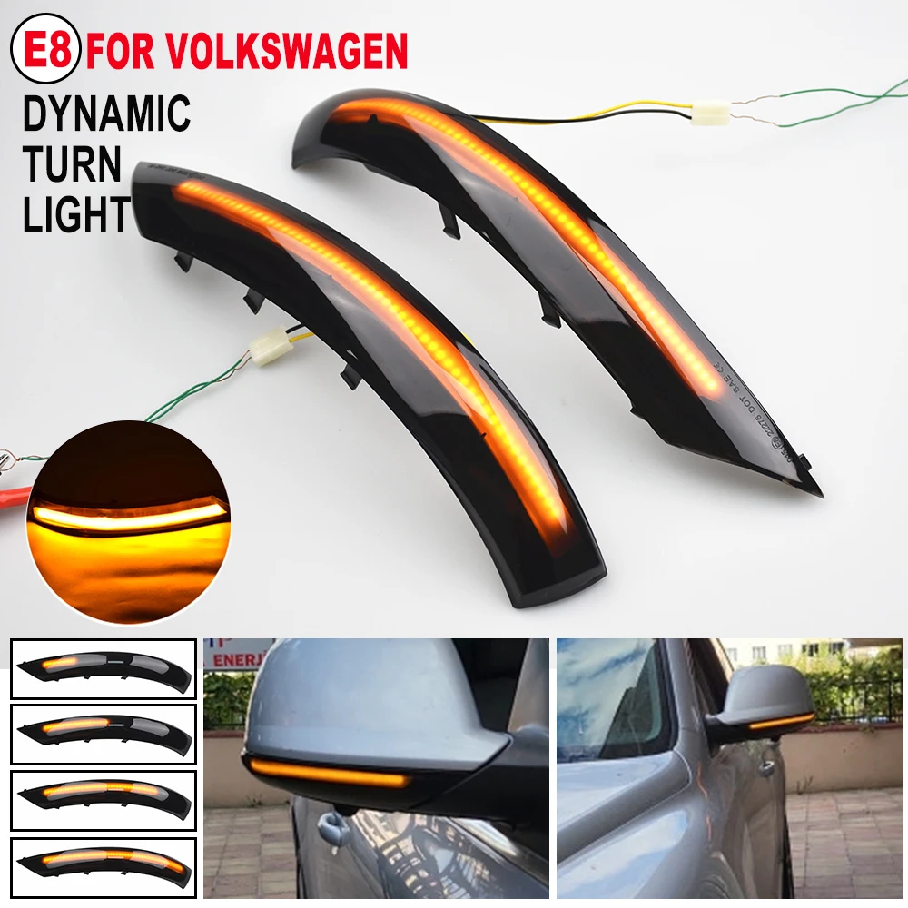 

2Pcs LED Dynamic Indicator Turn Signal Light Blinker Mirror Lamp For VW Touareg I MK1 7L Facelift 2007 2008 2009 2010 2011