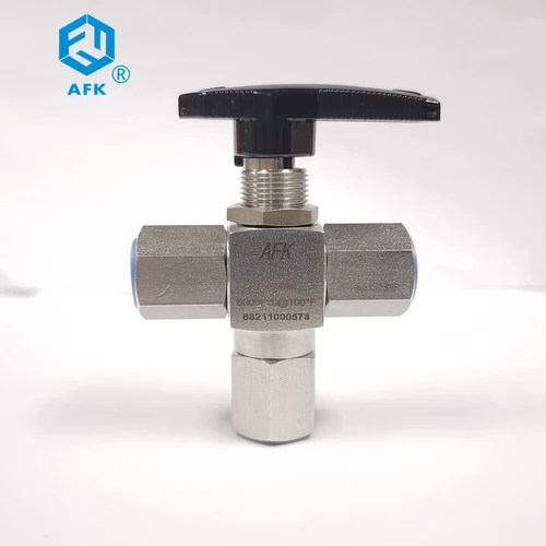 Imagen 2 del producto Válvula de bola de 3 vías, accesorio de acero inoxidable 316, 1/4, 3/8, 1/2NPT hembra para Gas de alta presión, 3000PSI