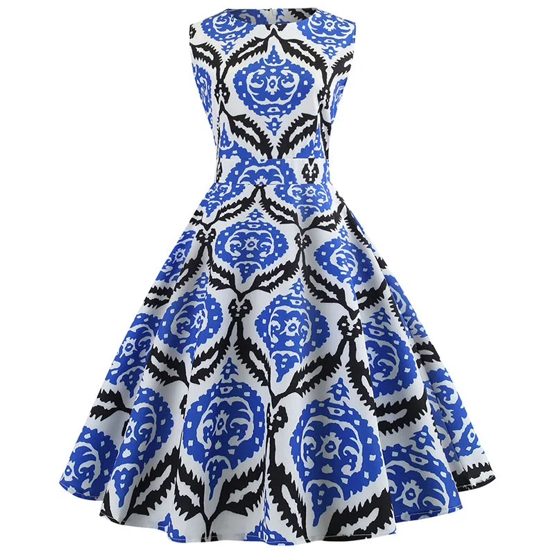 Retro White Poker Print Summer Dress Women Vintage Dress 50s 60s Polka Dot Pin Up Rockabilly Dress  Robe