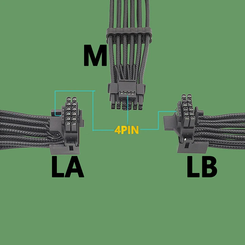 1Pc High Quality 16AWG Embossed Line Cable RTX4090 RTX4080 12VHPWR 16P(12+4) To 2x8Pin 90 Degree Elbow Connector Adapter