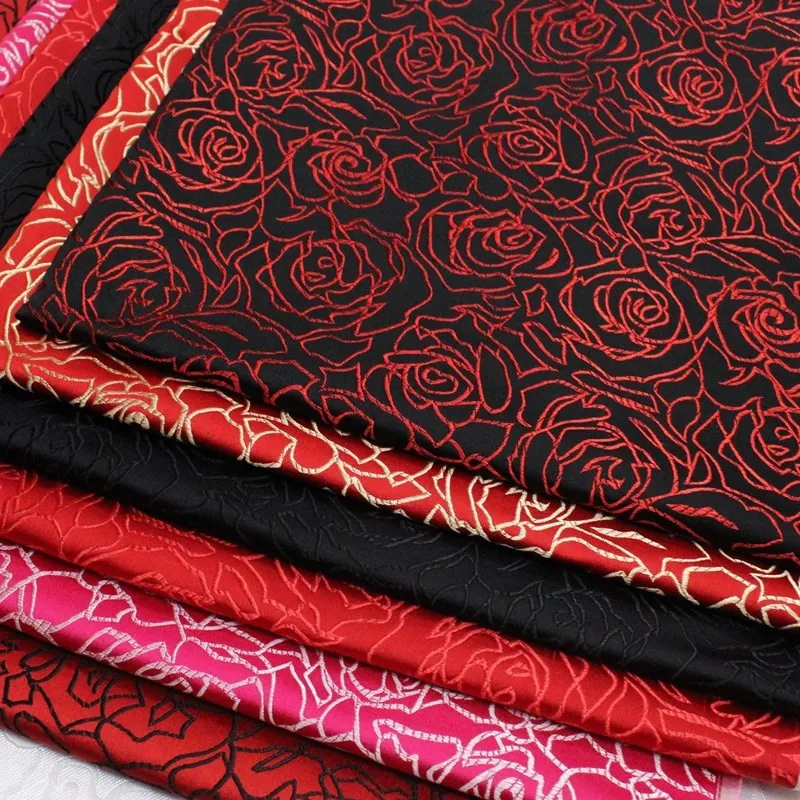 Vestido de bebê cheongsam de casamento estilo chinês, decoração de tecido de seda, tecido à mão, jacquard, brocado rosa