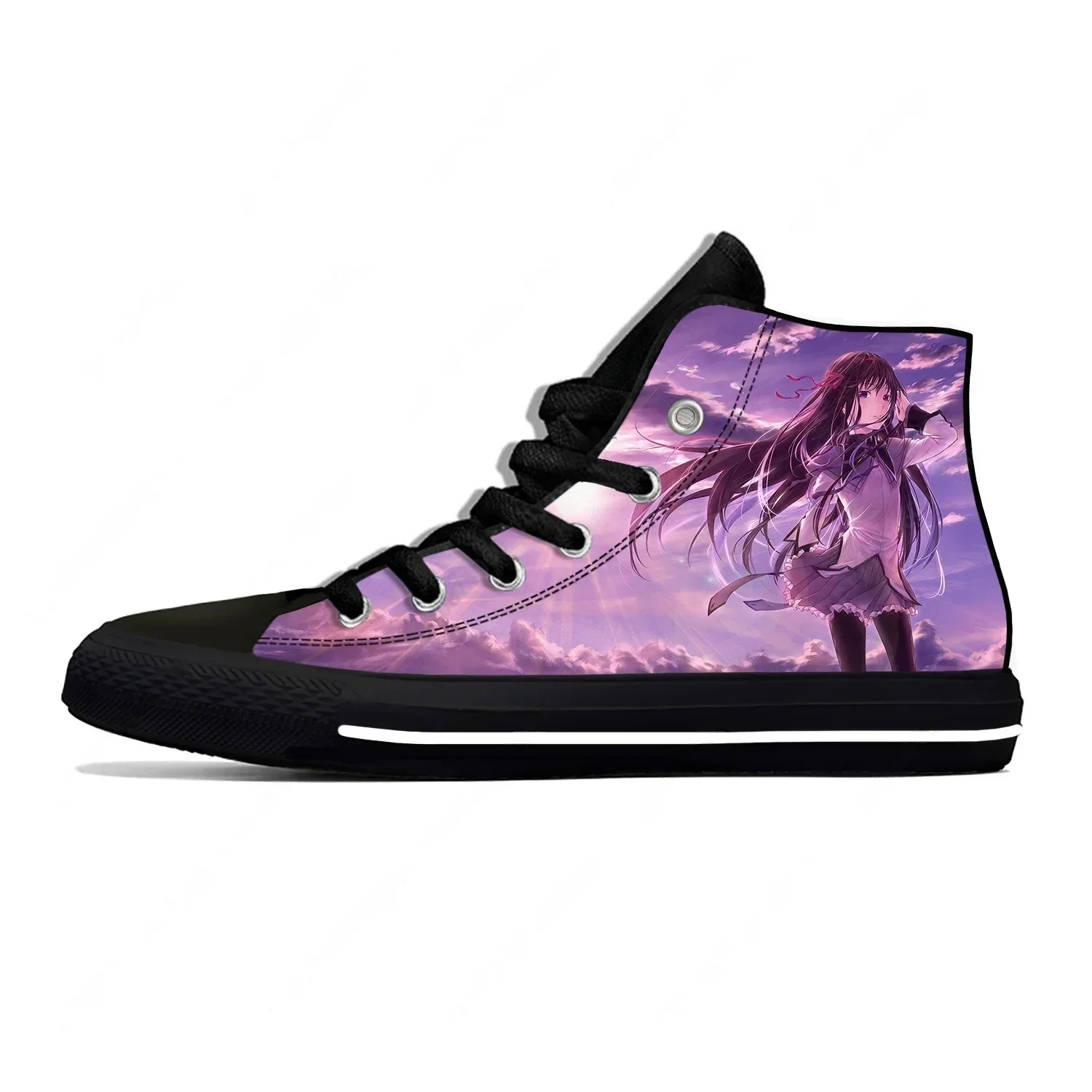 

Puella Magi Madoka Magica High Top Sneakers Mens Womens Teenager High Quality Canvas Sneaker Casual Couple Shoes Custom Shoe
