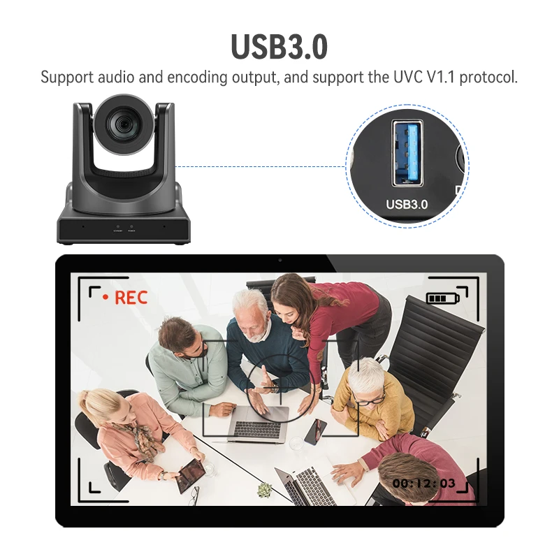 AVPADAN 30X Zoom camera1080P 60fps NDI HX2 AI tracking videoconferenza Live streaming camera con POE per PC computer laptop