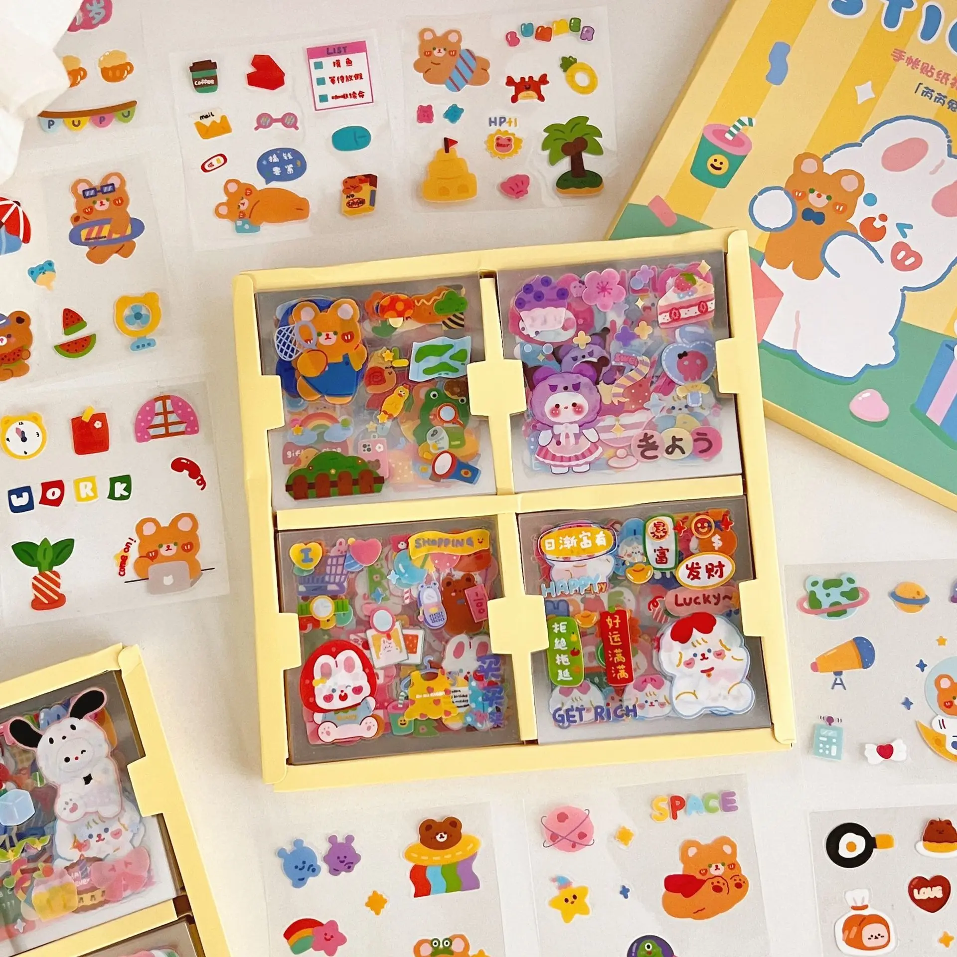 25/100 Pcs Cartoon Cute Sticker Pack Handbook Material Sticker Waterproof Handbook Sticker