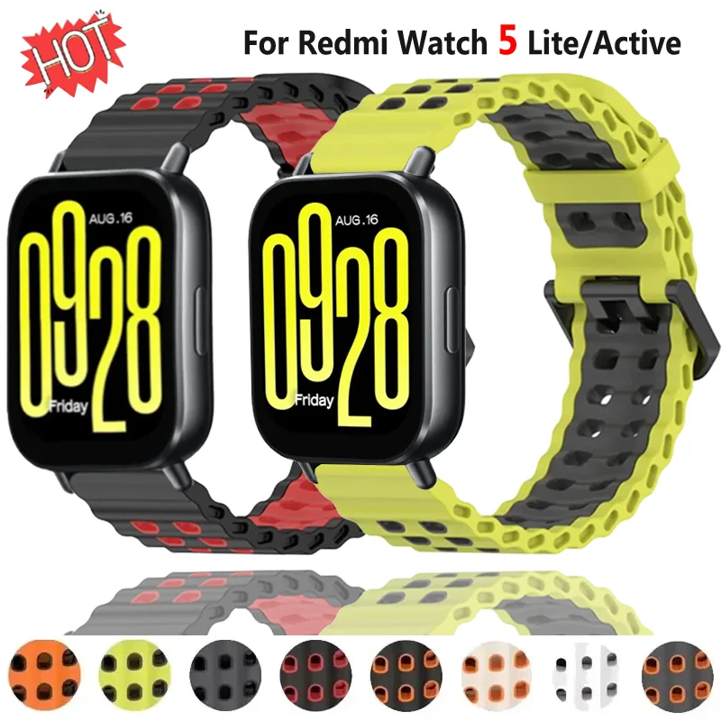 22 mm weiches Silikonarmband für Redmi Watch 5 Lite/Active Sportarmband für Huawei Watch Ultimate 2/Amazfit Max-Bip 6 5-Balance 2