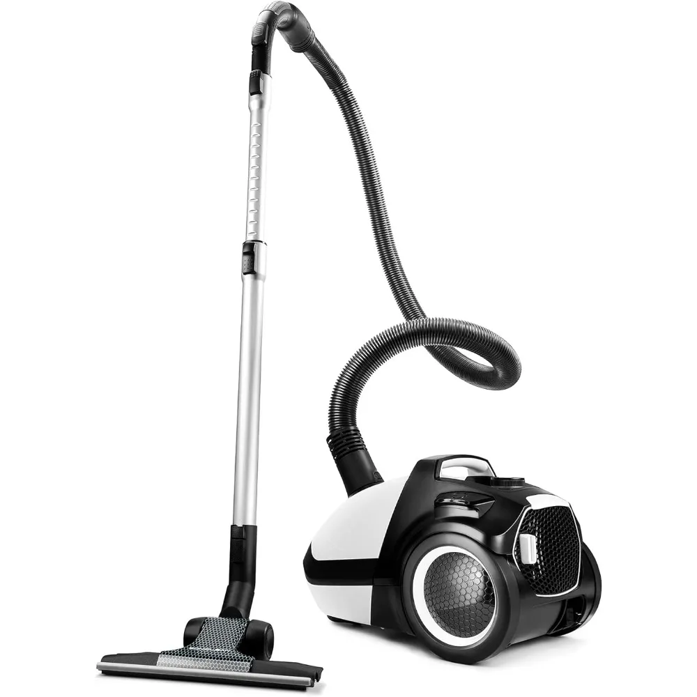 Can vacuum cleaner - ultra quiet operation 18 inches long x 12 inches wide x 11 inches high black free shipping