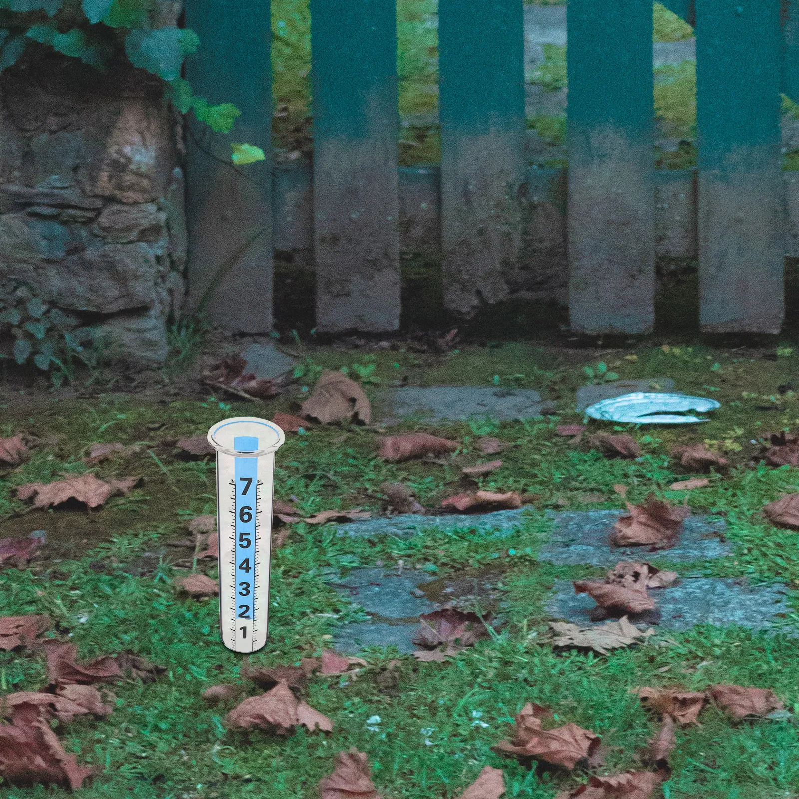 2Pcs Weatherproof High Borosilicate Rain Gauge Tube Outdoor Garden Rain Measure Tool Decorative Transparent Water Meter for Farm