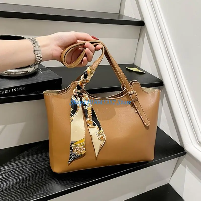 حقيبة جلدية للنساء بمقبض علوي وحقائب كتف وحقائب يد