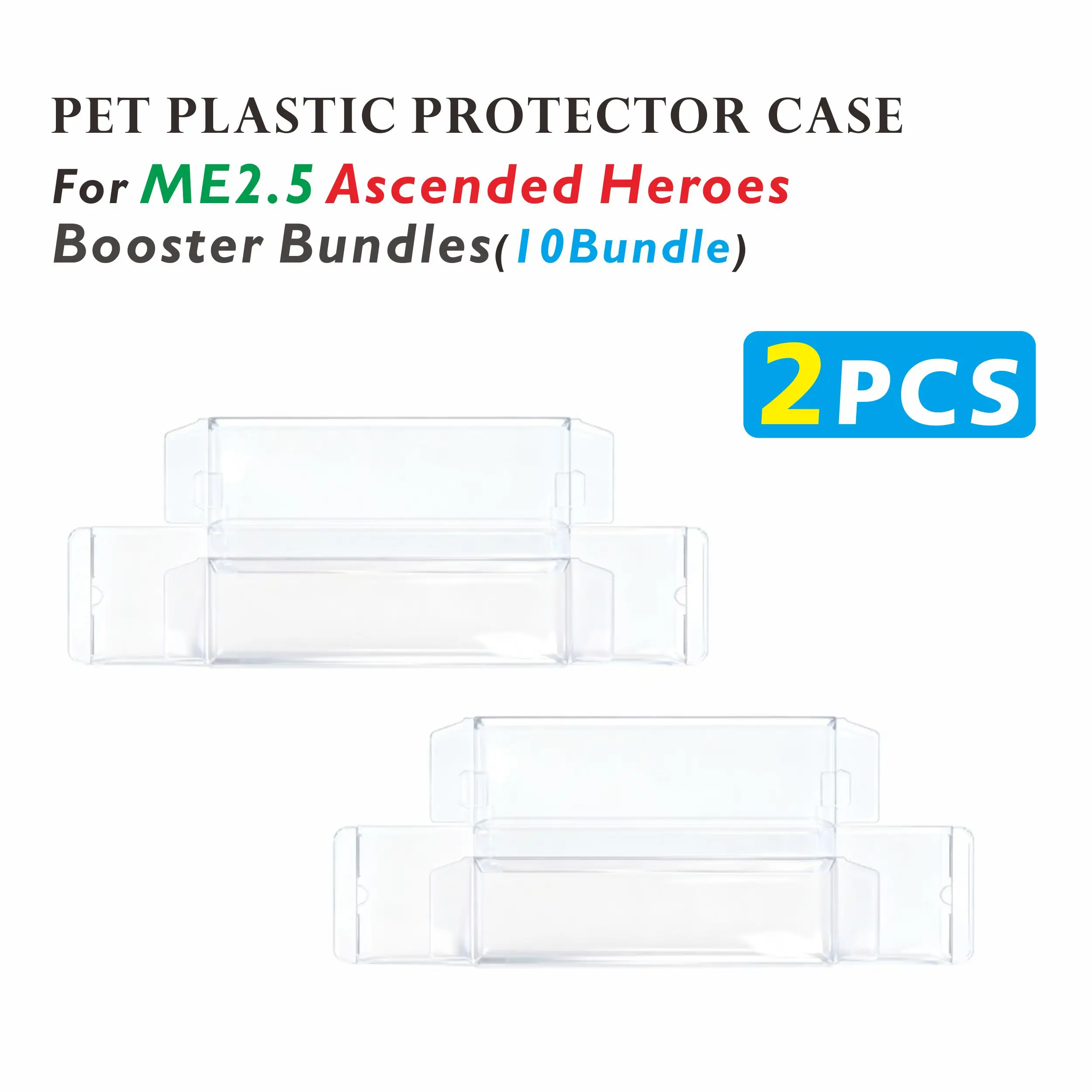 2PCS Plastic Protector Case For ME2.5 Ascended Heroes BoosterBundles(10Bundle)