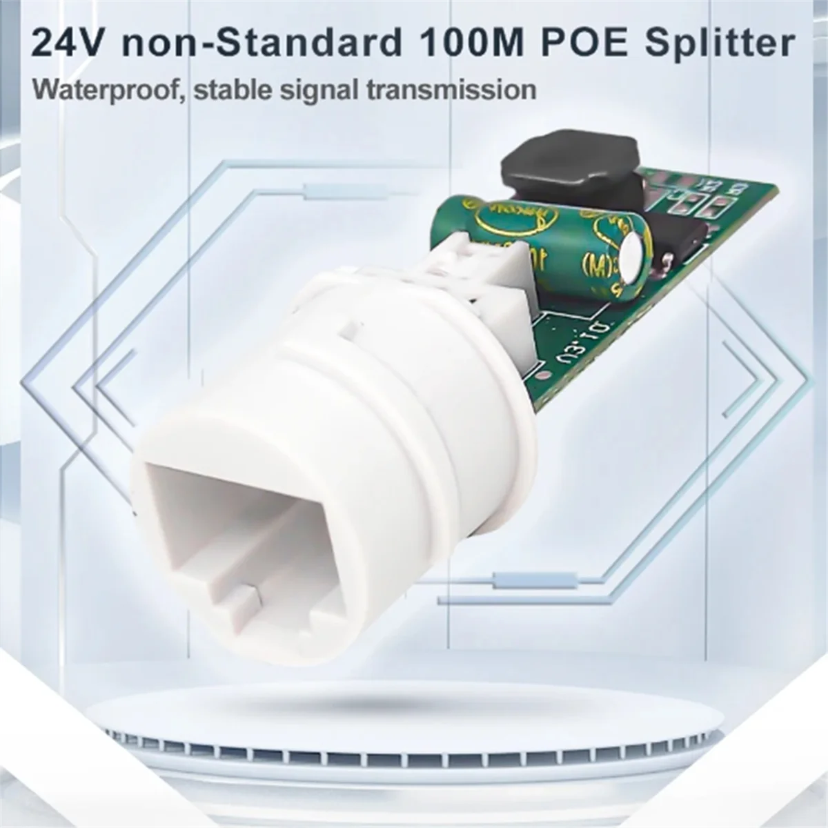 Wodoodporny rozdzielacz PoE 10/100Mbps Rj45 Port IEEE802.3 Af Ethernet Adapter POE DC 12V Separator Wejście DC 24V Splitter