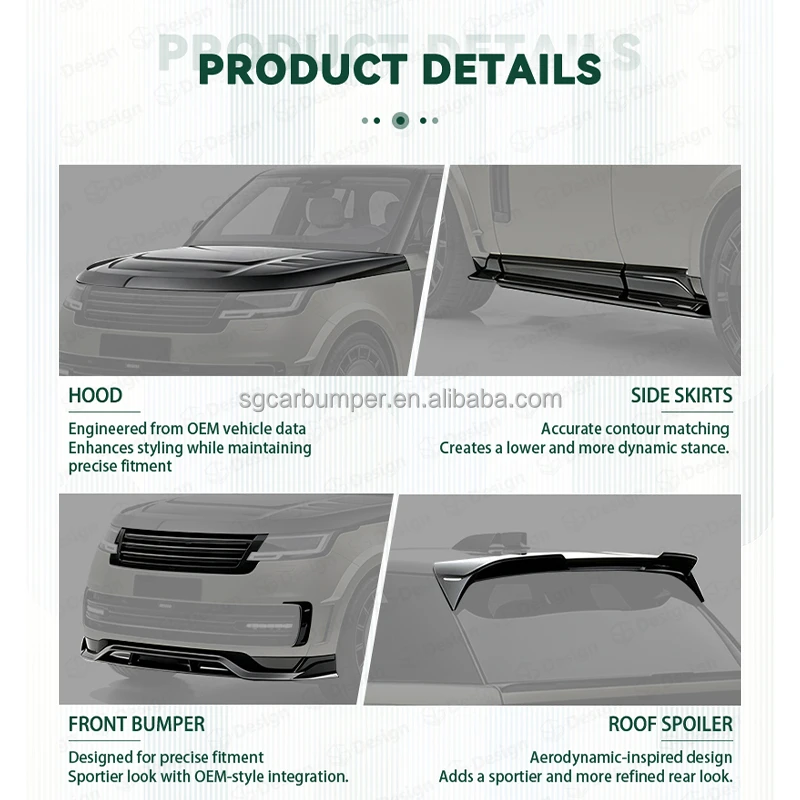 Range Rover Vogue L460 2024+ MSY Style Dry Carbon Fiber Body Kit Front Lip Hood Exterior Accessories