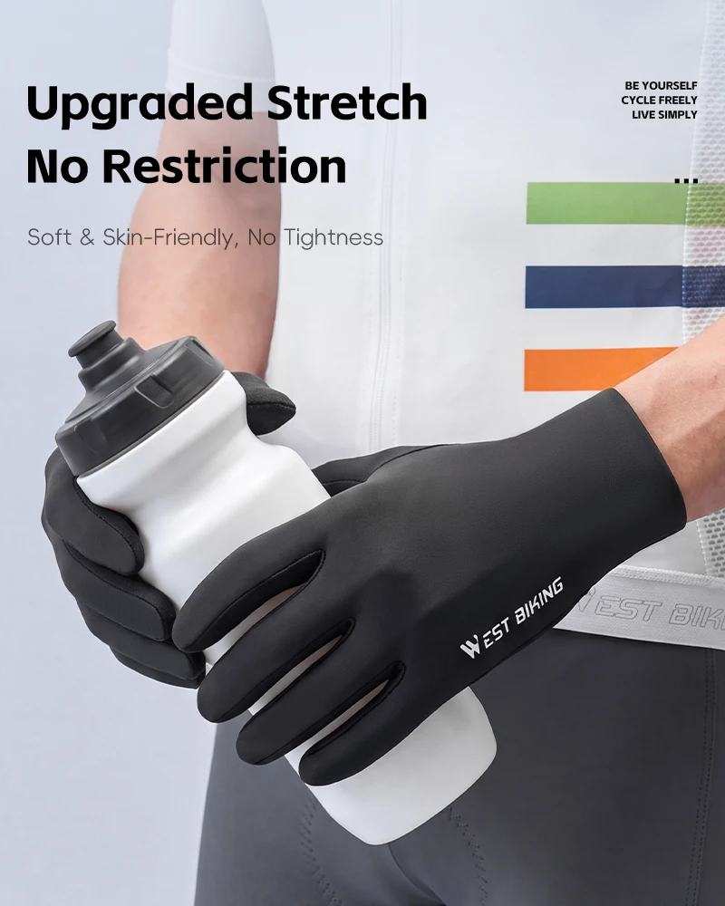 WEST BIKING Herren Fahrradhandschuhe mit rutschfester Silikonhandfläche, UPF50+, atmungsaktiv, Sommer-Flip-Finger-Touchscreen-Fahrradausrüstung – Detail 9