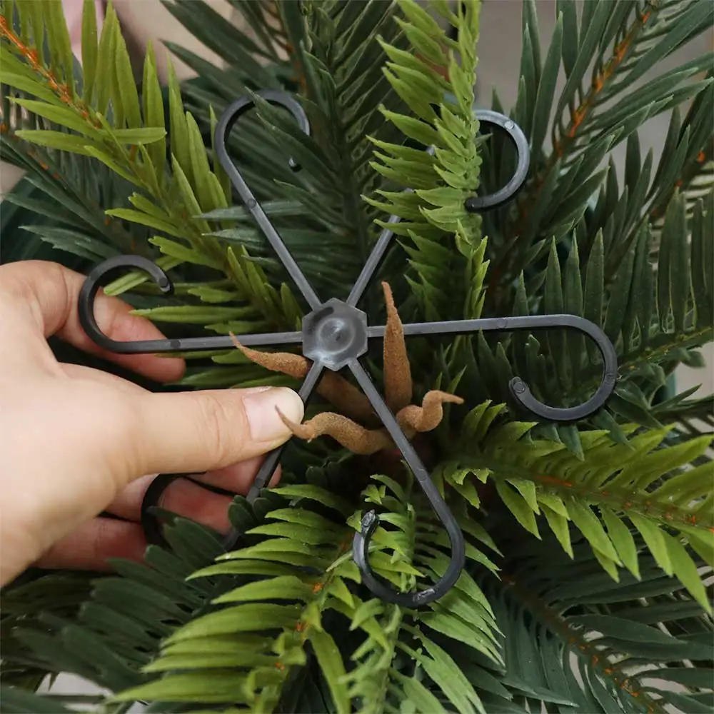 4pcs Plastic Plant Stem Folding Frame Double Convenient No Stake Trellis Reusable Efficient Plant Stem Support Garden Fixing