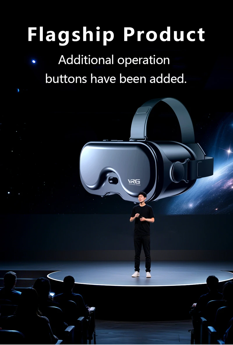 Neues VRG Q8 All-in-One VR-Headset Virtuelle Realität 3D Panorama-Gaming AR für Smartphones – Detail 2