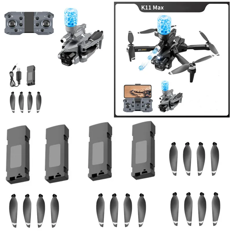 K11 MAX bomba wodna części zamienne do zdalnie sterowanego drona akumulator/śmigło/przewód USB do K11 MAX RC Drone K11 Dron łopatki akumulatorowe