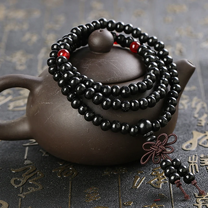 6/8mm natürliche Sandelholz buddhistische Buddha Meditation Perlen Armband für Frauen Männer