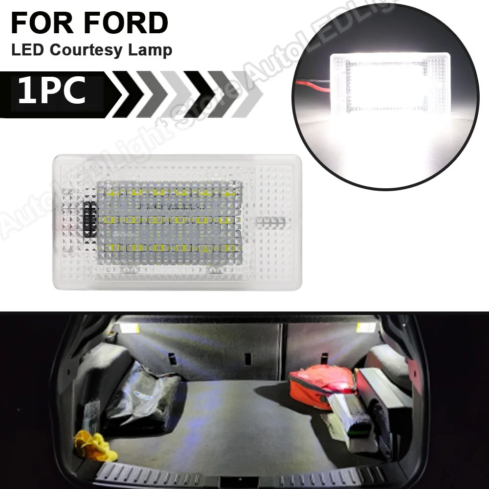 LED Trunk Lamp For Ford Fiesta Focus Mondeo C-Max Escort Galaxy No Error 1PC 12V White Luggage Compartment Cargo Light