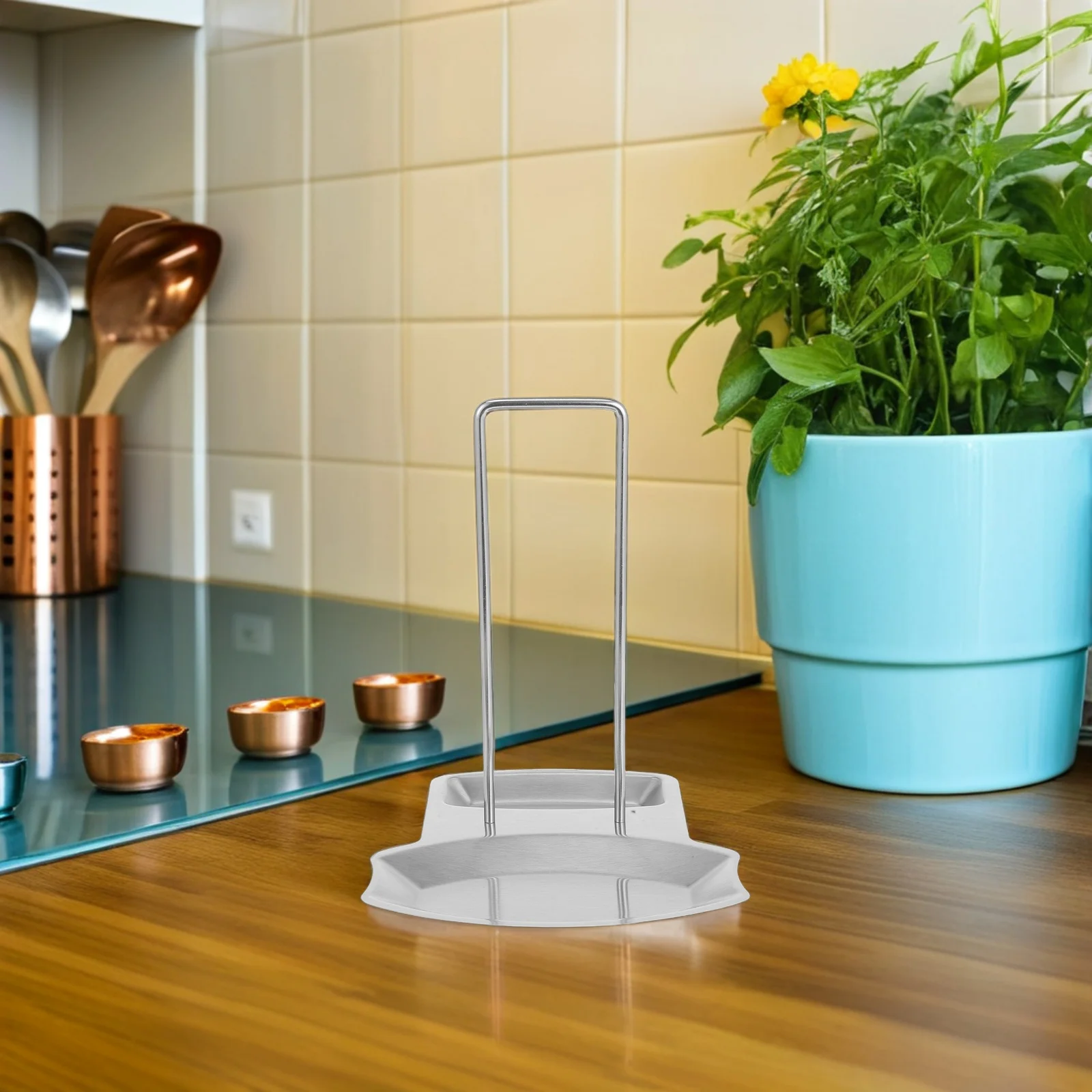 

2Pcs Countertop Pot Lid Rack Stainless Steel Kitchen Storage Organizer for Pans Covers Utensils and Cutting Boards Multi-Purpose