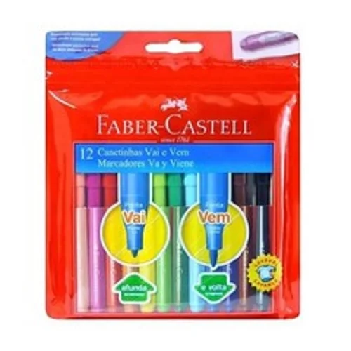 Canetinha Vai E Vem Faber Castell 12 colors