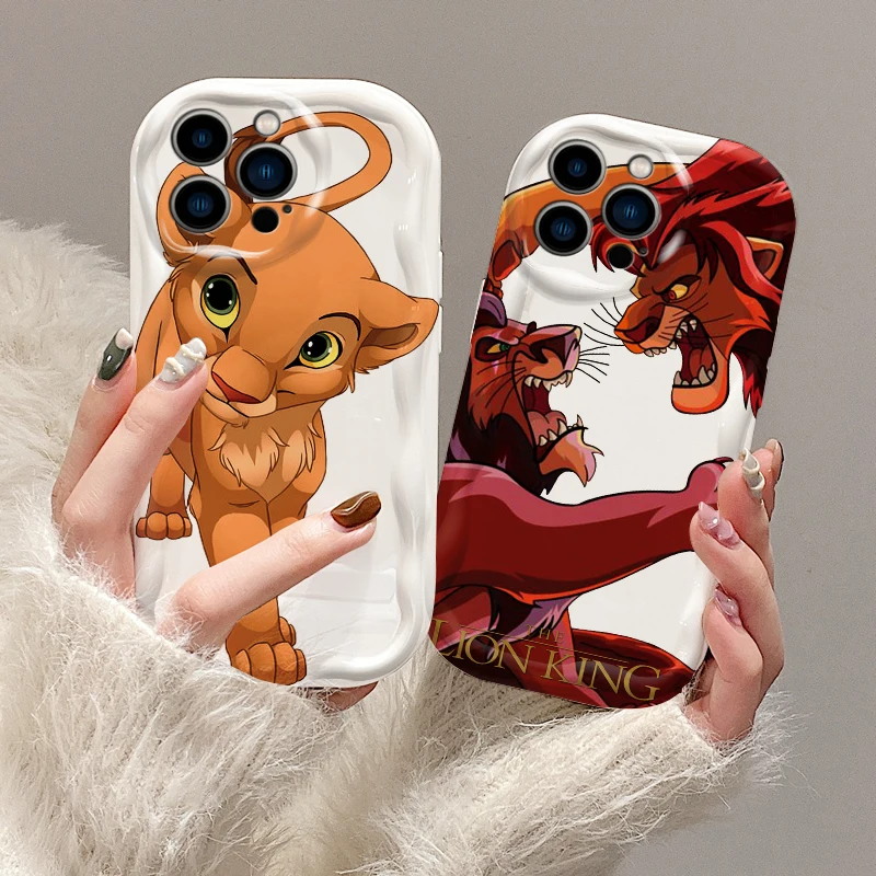 Disney The Lion King Cartoon For Apple iPhone 15 14 13 12 11 XS XR X Pro Max Plus Wave Oil Soft Phone Case