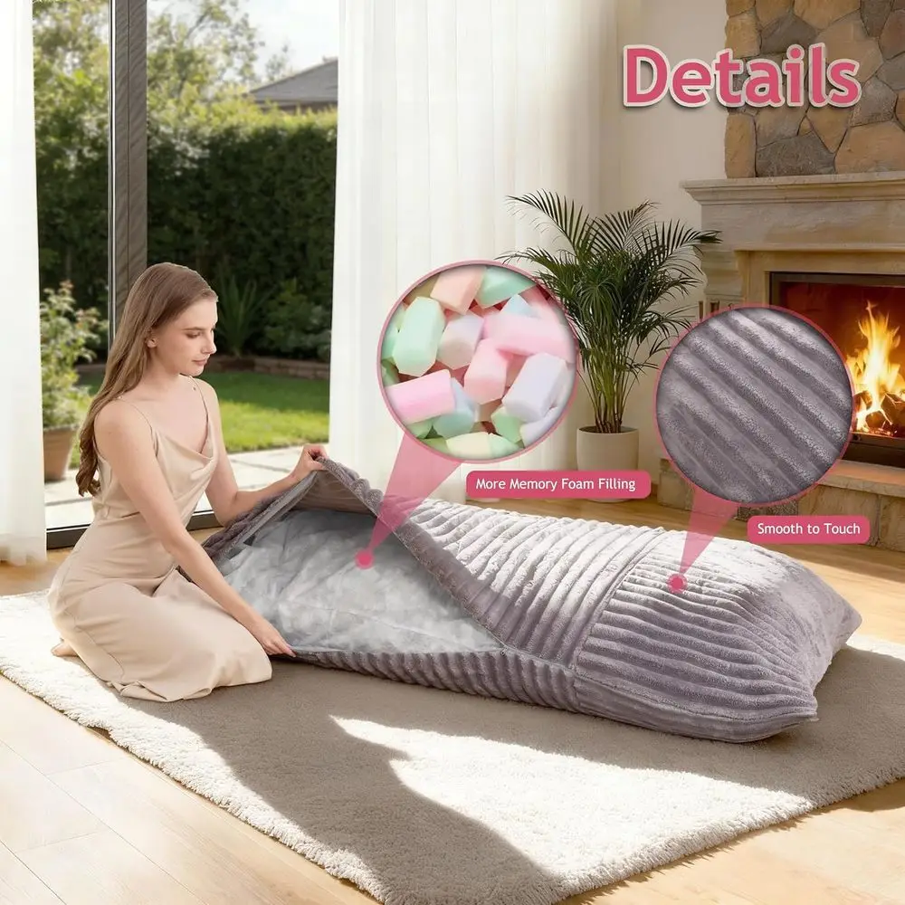3-in-1 Memory Foam Bean Bag Ch - Kids Outdoor Bean Bag Chair ulasan dan harga