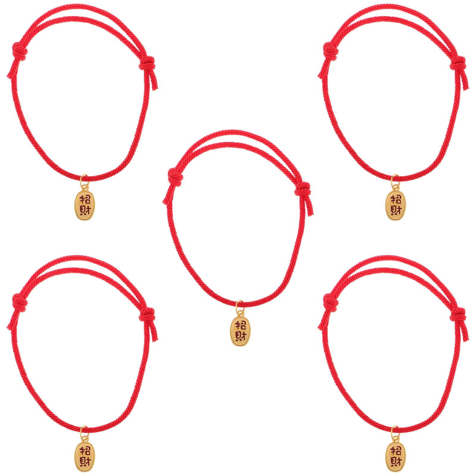

5pcs Cat Collar Red Rope Adjustable Necklace for Cats Dogs Cute Pet Jewelry Accessories with Bell Handmade Knitted Small