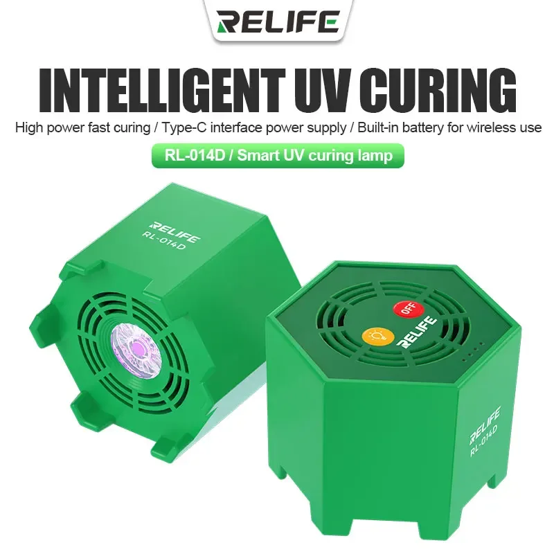 RELIFE RL-014D UV Curing Lamp Type-C Interface Power Supply UV Adhesive Green Oil with High Power Fast Curing Maintenance Light