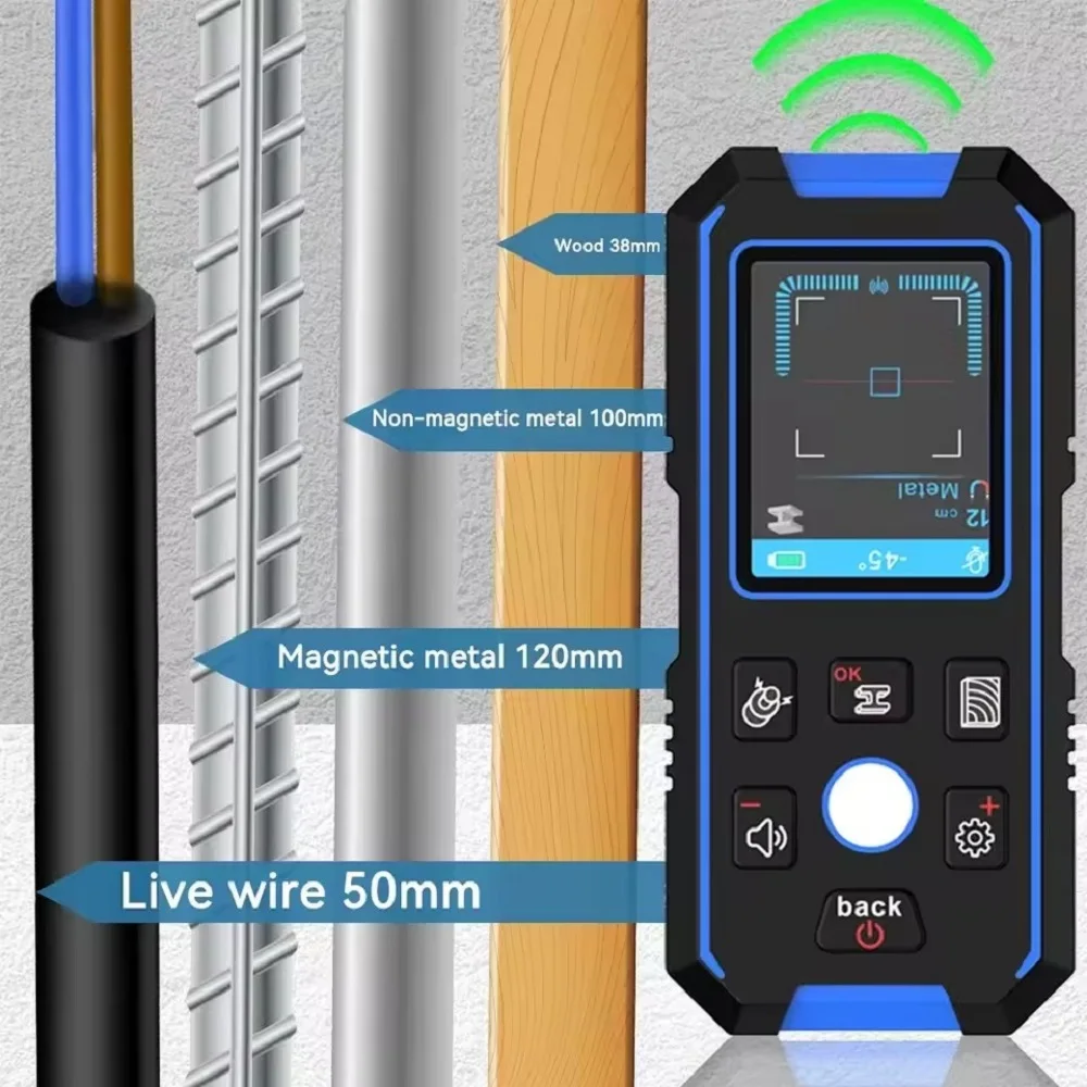 NOYAFA NF-518 Metal Detector Stud Finder Wood Studs Professional Live Wire Metal Wood Detector Wall Scanner Electric Box Finder
