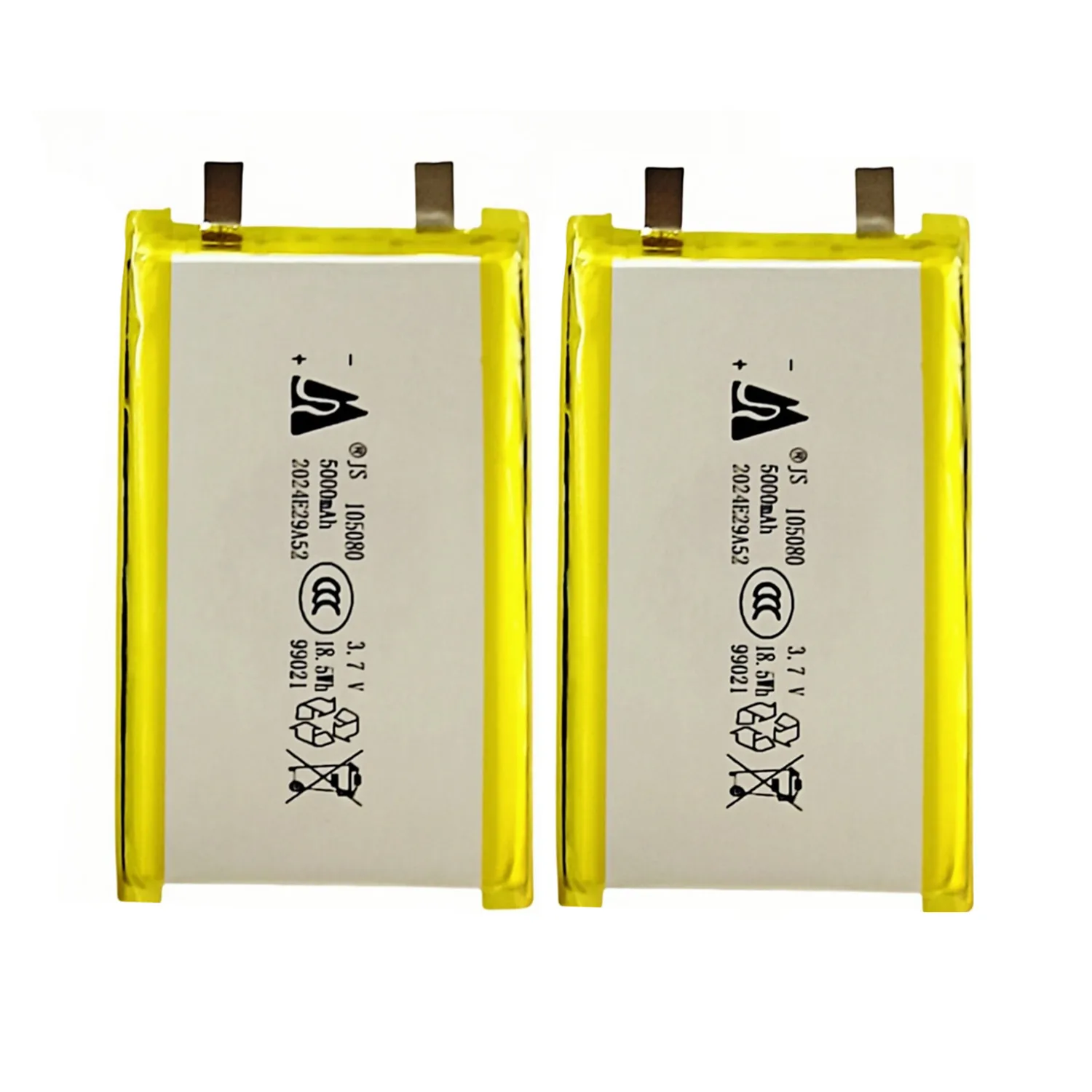105080 5000mAh 3.7V Lithium Polymer Rechargeable Battery Cells For Pet Toy Power Bank LED Lamp Beauty Oxygen Injection Device