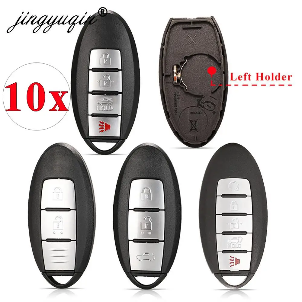 jingyuqin 10pcs Smart 3 4 Button Remote Key Shell Case For Nissan Sunny ALTIMA MAXIMA Murano Versa Teana Sentra Infiniti G35 G37