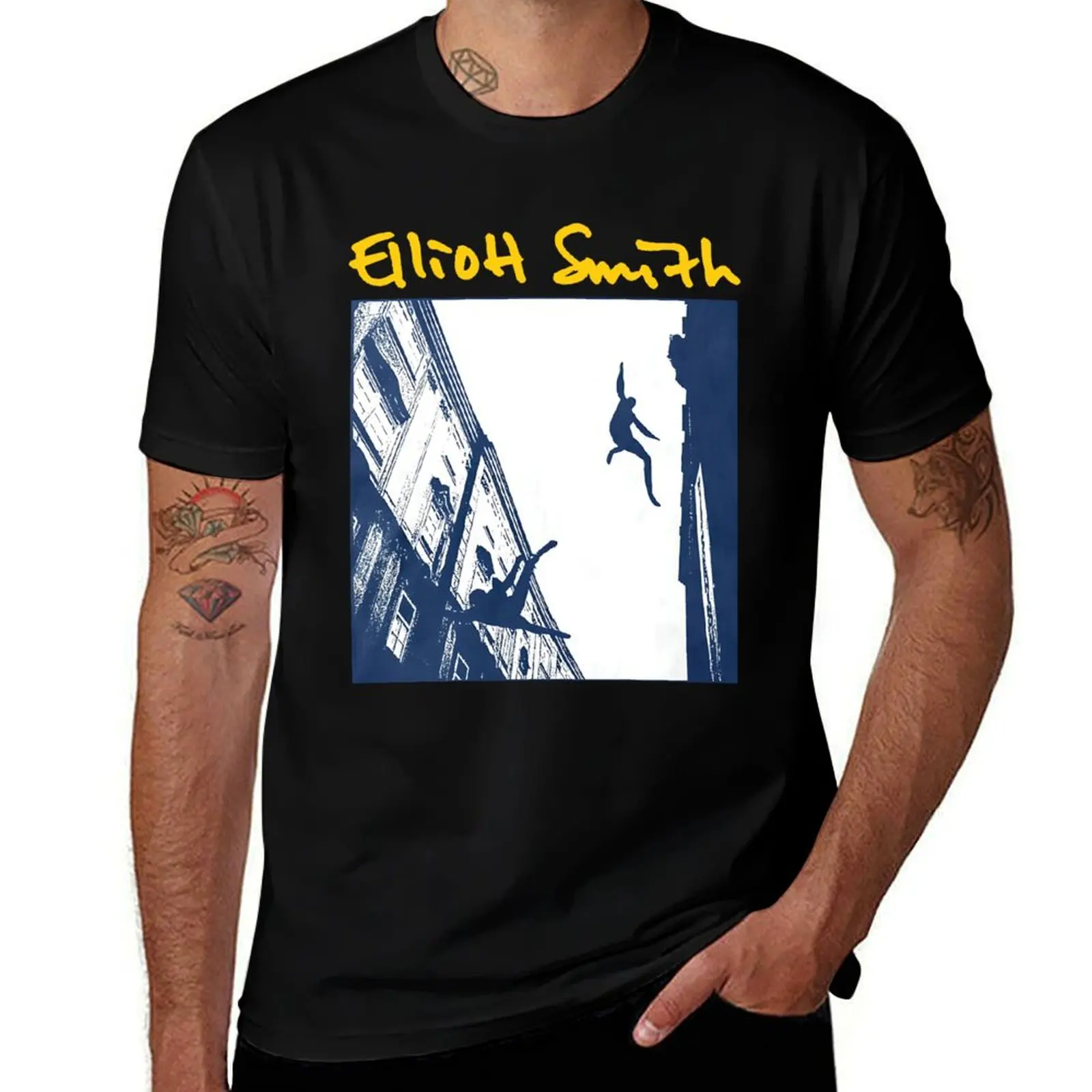 

Футболка Elliott Smith, футболки с принтами, черная хлопковая футболка, однотонная мужская упаковка, футболки для мужчин, белая футболка