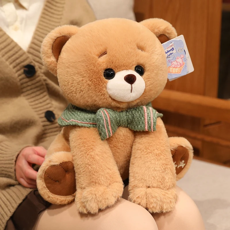 

20/30 см милый галстук-бабочка медведь собака кролик кукла плюшевая игрушка объятие медведь кукла подарок на день рождения подушка животное дом гостиная спальня