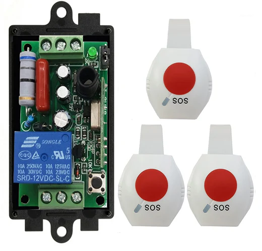 433Mhz AC 220V 1CH 1 CH Wireless RF Remote Control Light Switch 10A Relay Output Radio Receiver Module and watch Transmitter