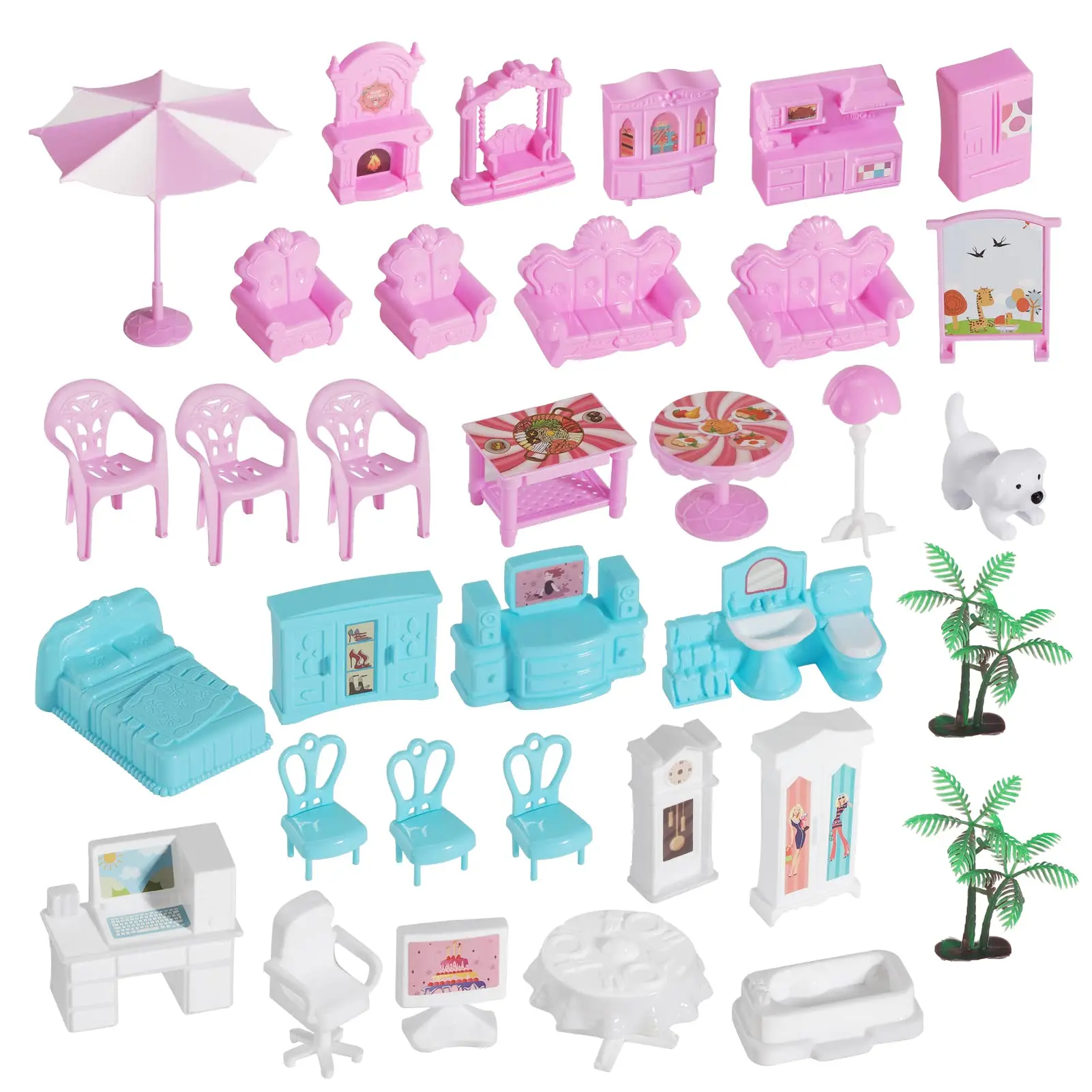 Conjunto de casa de boneca para meninas, brinquedos da casa dos sonhos com 4 móveis, fingir jogar Dreamhouse, bricolage com luz, 4 andares, 11 quartos