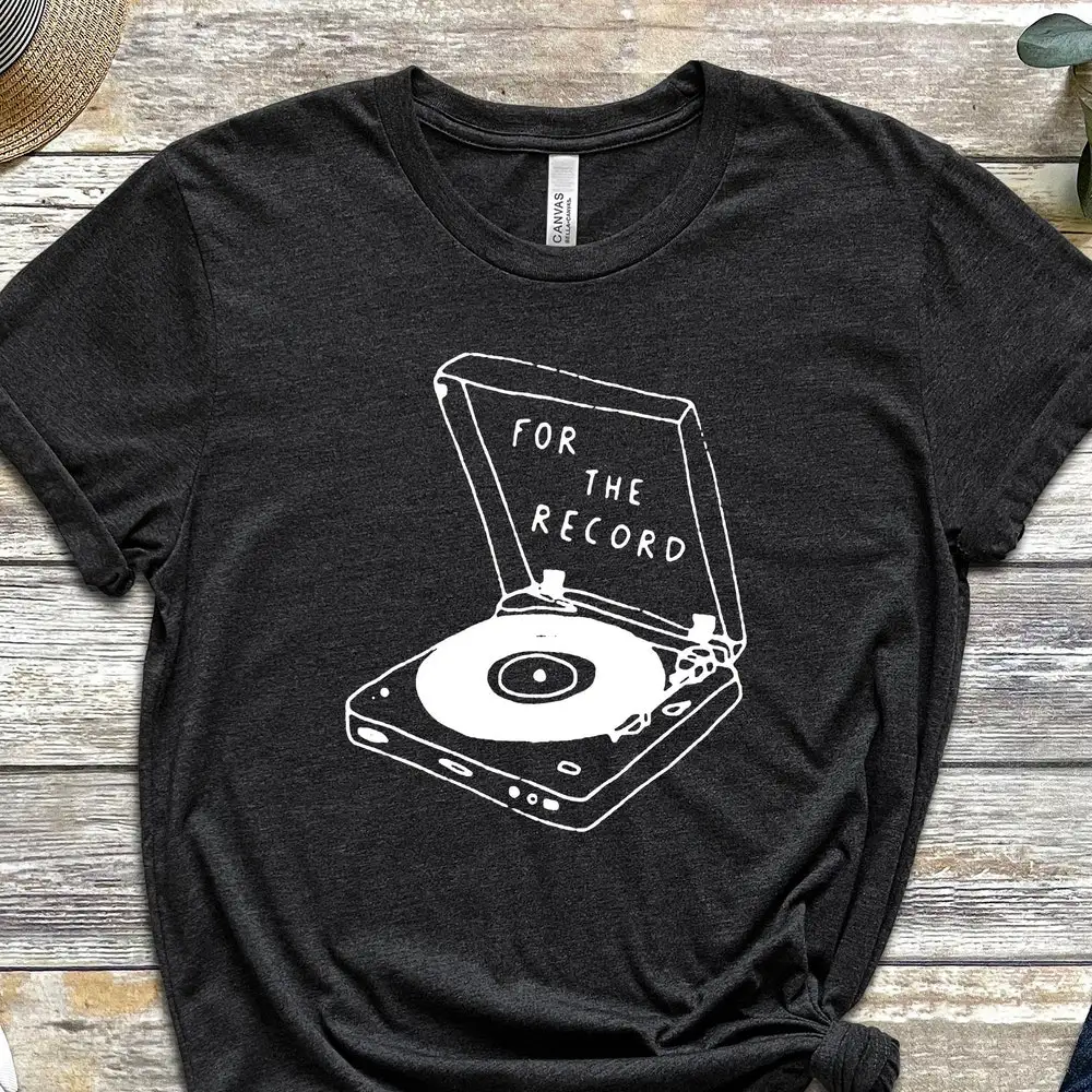 For The Record T Shirt Jazz Music Retro Tech Vintage Musician