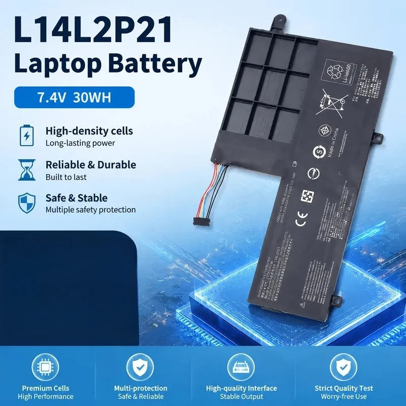 New Battery for Lenovo IdeaPad 300S-14ISK 14IKB L14L2P21 S41-70 Laptop Replacement High Capacity Li-ion Power Supply