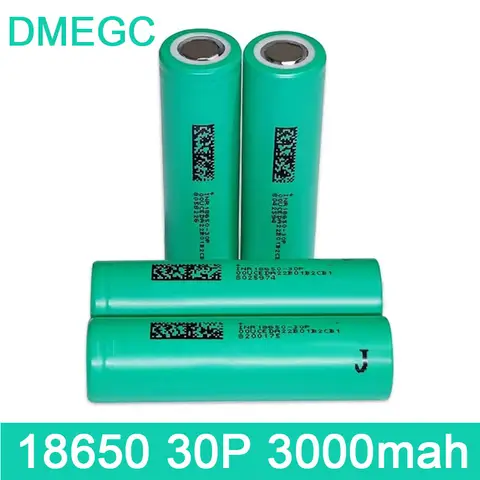 오리지널 DMEGC 18650 30P 3000mAh 5C 고성능 100% 리튬 이온 배터리 (배터리 팩용 원통형 리튬 이온)