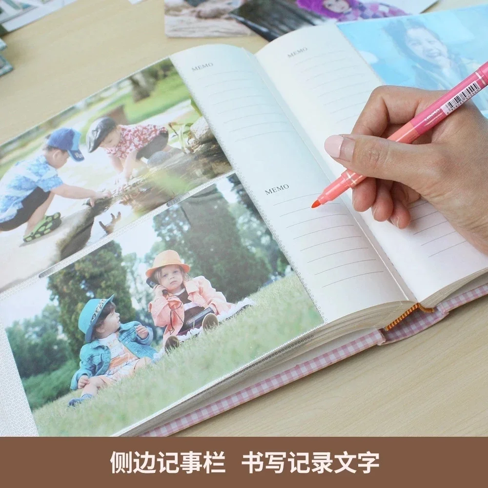 6インチのフォトアルバム、赤ちゃんの成長記念アルバム200枚、幼稚園卒業記念ギフトポストカード、誕生日のための収納