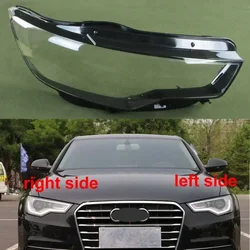For Audi A6 C7 2012 2013 2014 2015 Front Headlight Cover Headlamp Lamp Shell Transparent Lampshade Lens Plexiglass