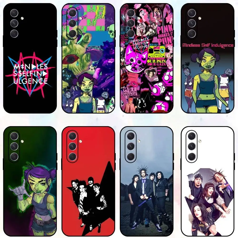 M-Mindless S-Self Indulgence    Phone Case For Samsung Galaxy A73,A72,A71,A70,A53,A52,A51,Others Soft Black Shell