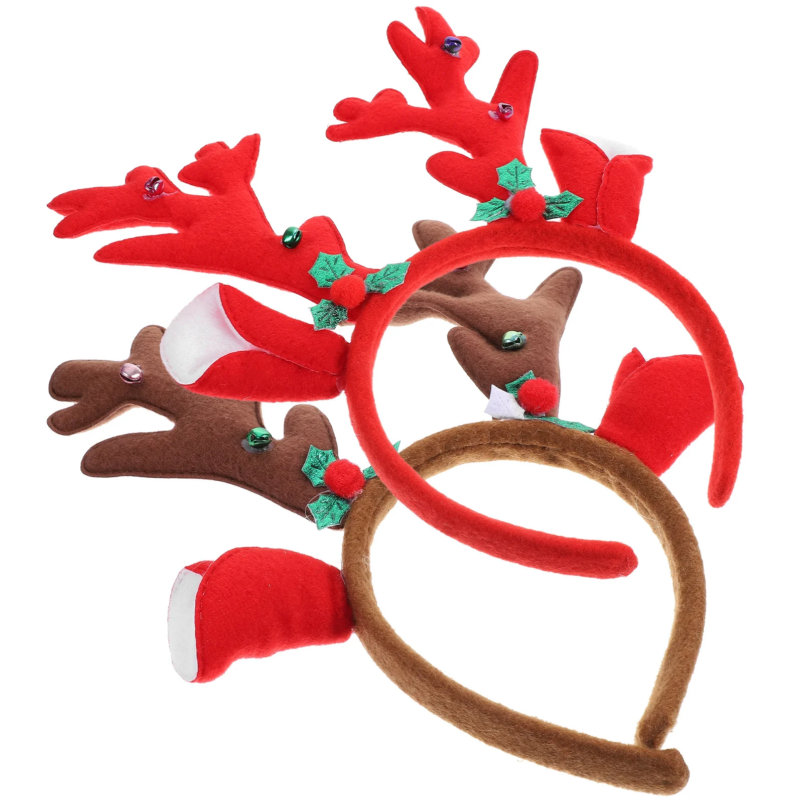 

2Pcs Xmas Headband Christmas Reindeer Antler Hair Clasp Festive Antler Hair Bands for Holiday Party Supplies Cosplay Accessory